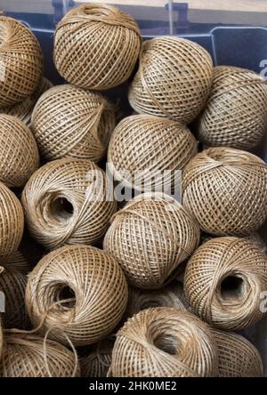 Roll of brown string stock image. Image of linen, line - 113815481