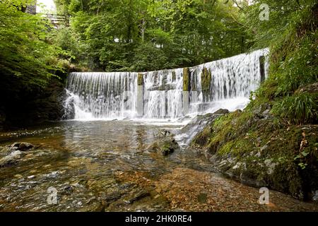 stockghyll force waterfall in ambleside lake district, cumbria, england, uk Stock Photo