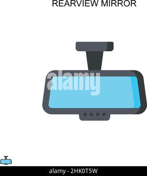 Rearview mirror Simple vector icon. Illustration symbol design template for web mobile UI element. Stock Vector