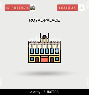 Royal palace Simple vector icon. Illustration symbol design template ...