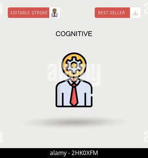 Cognitive Simple vector icon. Stock Vector