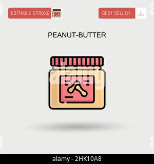 Peanut-butter Simple vector icon. Stock Vector