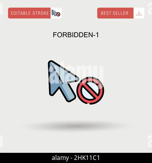 Forbidden-1 Simple vector icon. Stock Vector