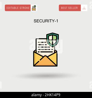 Security-1 Simple vector icon. Stock Vector
