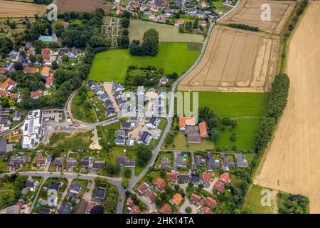 Aerial photograph, nursing home Haus am Hellweg and new housing estate Wohnsiedlung Im Winkel in Hemmerde, Unna, Ruhrgebiet, Nordrhein-Westfalen, Germ
