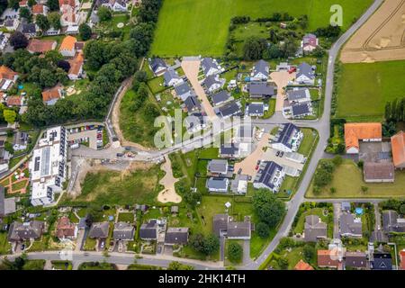 Aerial photograph, nursing home Haus am Hellweg and new housing estate Wohnsiedlung Im Winkel in Hemmerde, Unna, Ruhrgebiet, Nordrhein-Westfalen, Germ