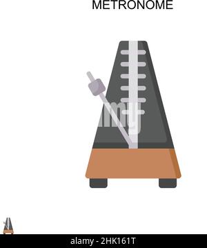 Metronome Simple vector icon. Illustration symbol design template for web mobile UI element. Stock Vector