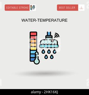 Water-temperature Simple vector icon. Stock Vector