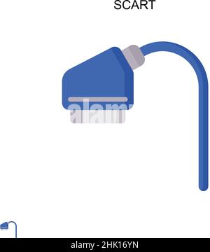 Scart Simple vector icon. Illustration symbol design template for web mobile UI element. Stock Vector
