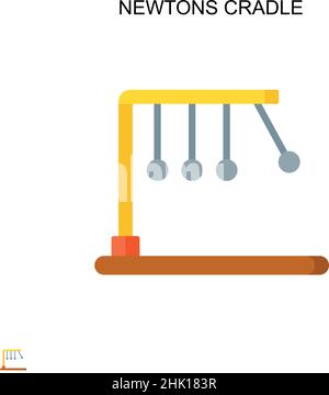 Newtons cradle Simple vector icon. Illustration symbol design template for web mobile UI element. Stock Vector