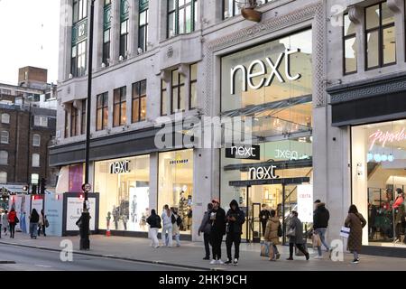 Next store at Oxford Circus, London. Stock Photo