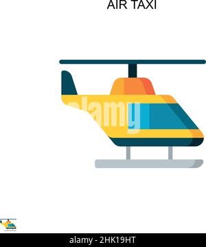 Air taxi Simple vector icon. Illustration symbol design template for web mobile UI element. Stock Vector