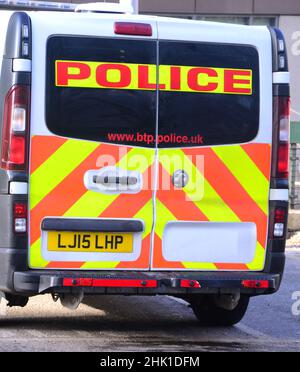 A British Transport Police van parked in Manchester, England, United Kingdom. Stock Photo