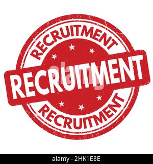 Recruitment grunge rubber stamp on white background, vector illustration Stock Vector