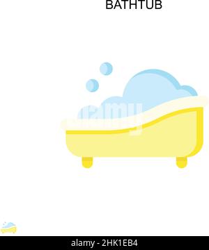 Bathtub Simple vector icon. Illustration symbol design template for web mobile UI element. Stock Vector