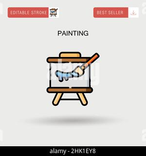 Painting Simple vector icon. Stock Vector