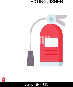 Extinguisher Simple vector icon. Illustration symbol design template for web mobile UI element. Stock Vector
