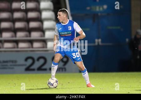 NORTHAMPTON, UK. FEB 1ST Barrow's John Rooney during the second half of the Sky Bet League 2 match between Northampton Town and Barrow at the PTS Academy Stadium, Northampton on Tuesday 1st February 2022. (Credit: John Cripps | MI News) Credit: MI News & Sport /Alamy Live News Stock Photo