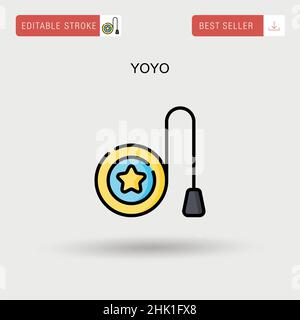 Yoyo Simple vector icon. Stock Vector