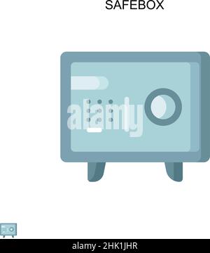 Safebox Simple vector icon. Illustration symbol design template for web mobile UI element. Stock Vector
