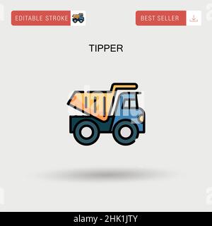 Tipper Simple vector icon. Stock Vector