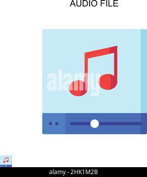 Audio file Simple vector icon. Illustration symbol design template for web mobile UI element. Stock Vector