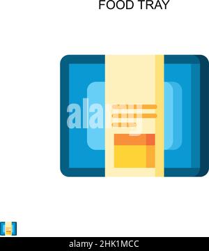 Food tray Simple vector icon. Illustration symbol design template for web mobile UI element. Stock Vector