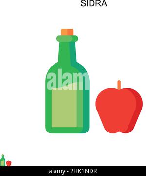 Apple cider vinegar Icon simple flat vector symbol outline collection ...