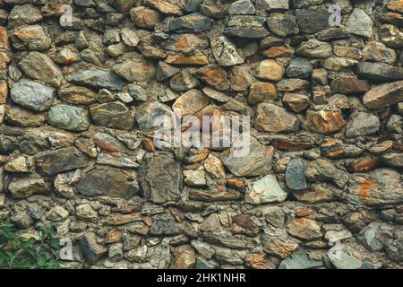 Old castle stone wall texture background. Stock Photo