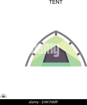 Tent Simple vector icon. Illustration symbol design template for web mobile UI element. Stock Vector