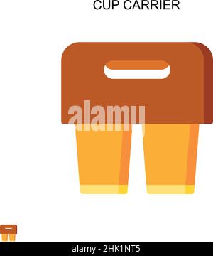 Cup carrier Simple vector icon. Illustration symbol design template for web mobile UI element. Stock Vector