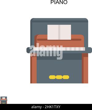 Piano Simple vector icon. Illustration symbol design template for web mobile UI element. Stock Vector