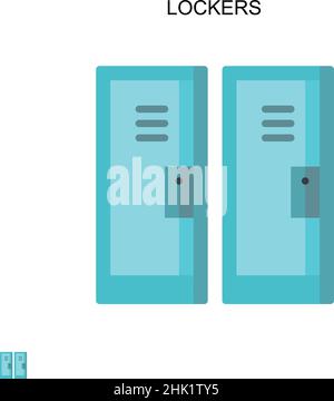 Lockers Simple vector icon. Illustration symbol design template for web mobile UI element. Stock Vector