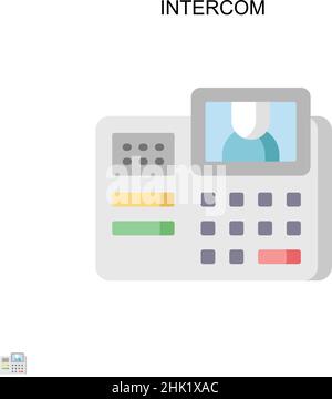 Intercom Simple vector icon. Illustration symbol design template for web mobile UI element. Stock Vector