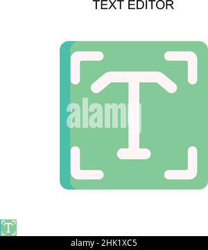 Text editor Simple vector icon. Illustration symbol design template for web mobile UI element. Stock Vector