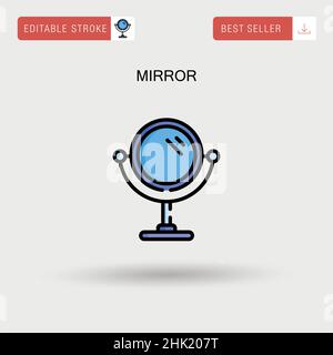 Mirror Simple vector icon. Stock Vector