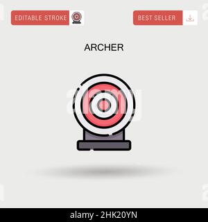 Archer Simple vector icon. Stock Vector