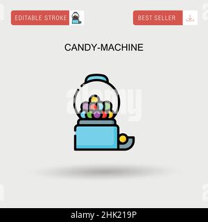 Candy-machine Simple vector icon. Stock Vector