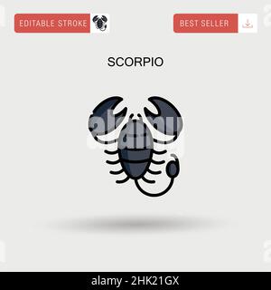 Scorpion icon. Simple style scorpion poster background symbol. Scorpion ...