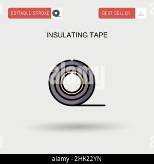 Insulating tape Simple vector icon. Stock Vector