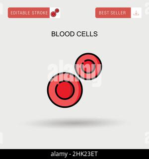 Blood cells Simple vector icon. Stock Vector