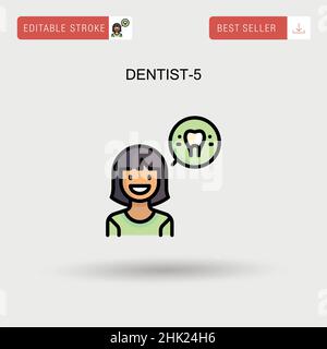 Dentist-5 Simple vector icon. Stock Vector