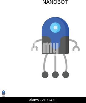 Nanobot Simple vector icon. Illustration symbol design template for web mobile UI element. Stock Vector