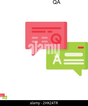 QA Simple vector icon. Illustration symbol design template for web mobile UI element. Stock Vector