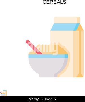 Cereals Simple vector icon. Illustration symbol design template for web mobile UI element. Stock Vector