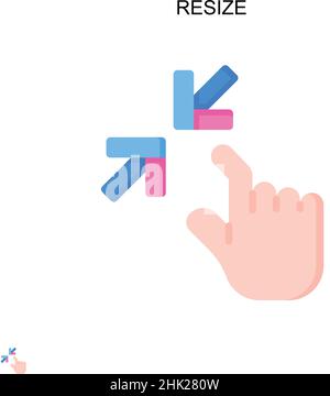 Resize Simple vector icon. Illustration symbol design template for web mobile UI element. Stock Vector