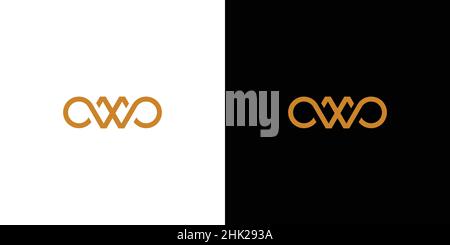 Modern and luxury letter MW initials infinity logo design Stock Vector