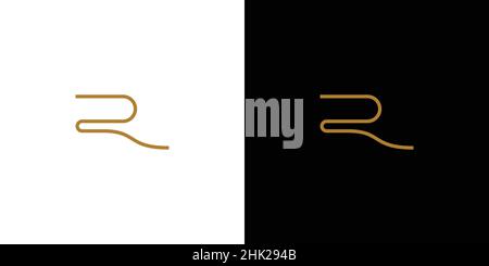 Modern and sophisticated R letter initial logo design 3 Stock Vector
