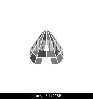 Unique and modern letter A initial diamond logo design Stock Vector