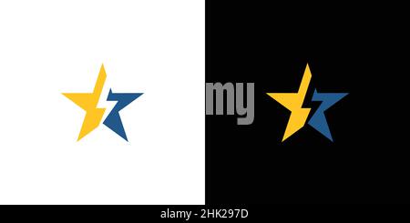 Modern and professional lightning star logo design Stock Vector